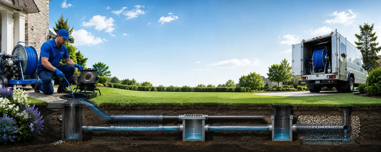 Outdoor drain cleaning information for Rudolph, OH